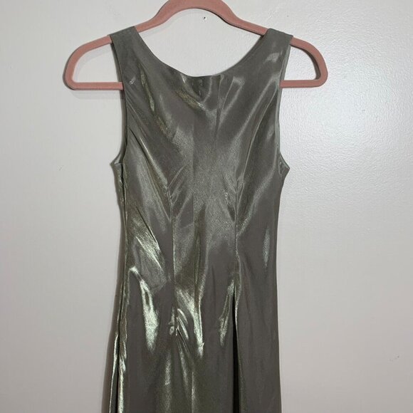 Alex Evenings Green Beaded Sequin Size 8 Jacketed Dress 2 Pc Sleeveless V neck - Picture 11 of 13